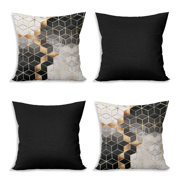 Set di 4 federe per cuscini decorativi Devin RKYK464 Multicolore, 43 x 43 cm