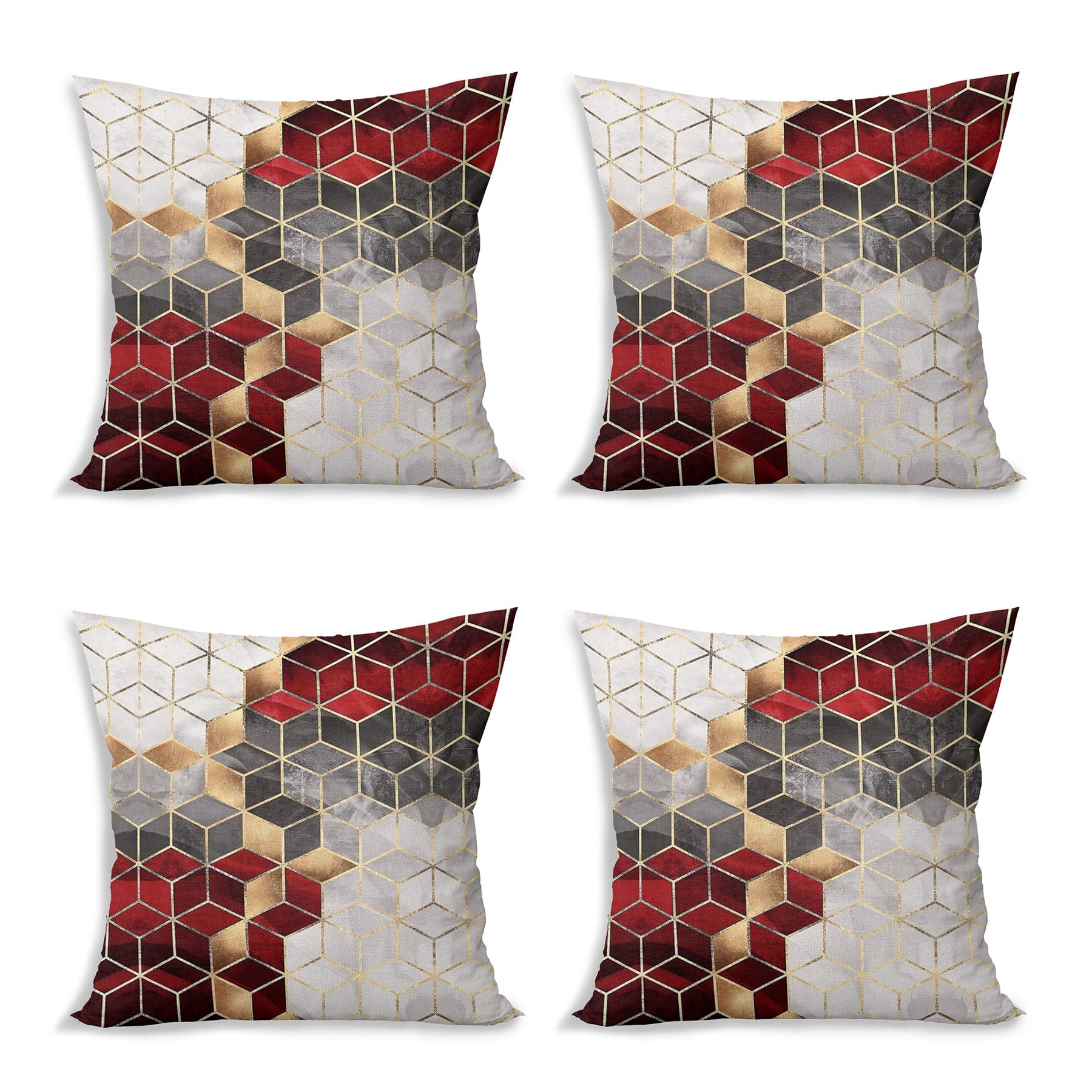 Set di 4 federe per cuscini decorativi Devin RKYK465 Multicolore, 43 x 43 cm