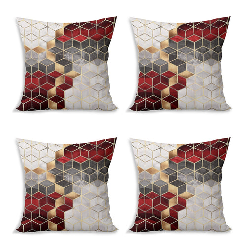 Set di 4 federe per cuscini decorativi Devin RKYK465 Multicolore, 43 x 43 cm