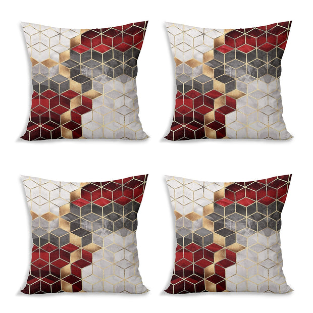 Set di 4 federe per cuscini decorativi Devin RKYK465 Multicolore, 43 x 43 cm