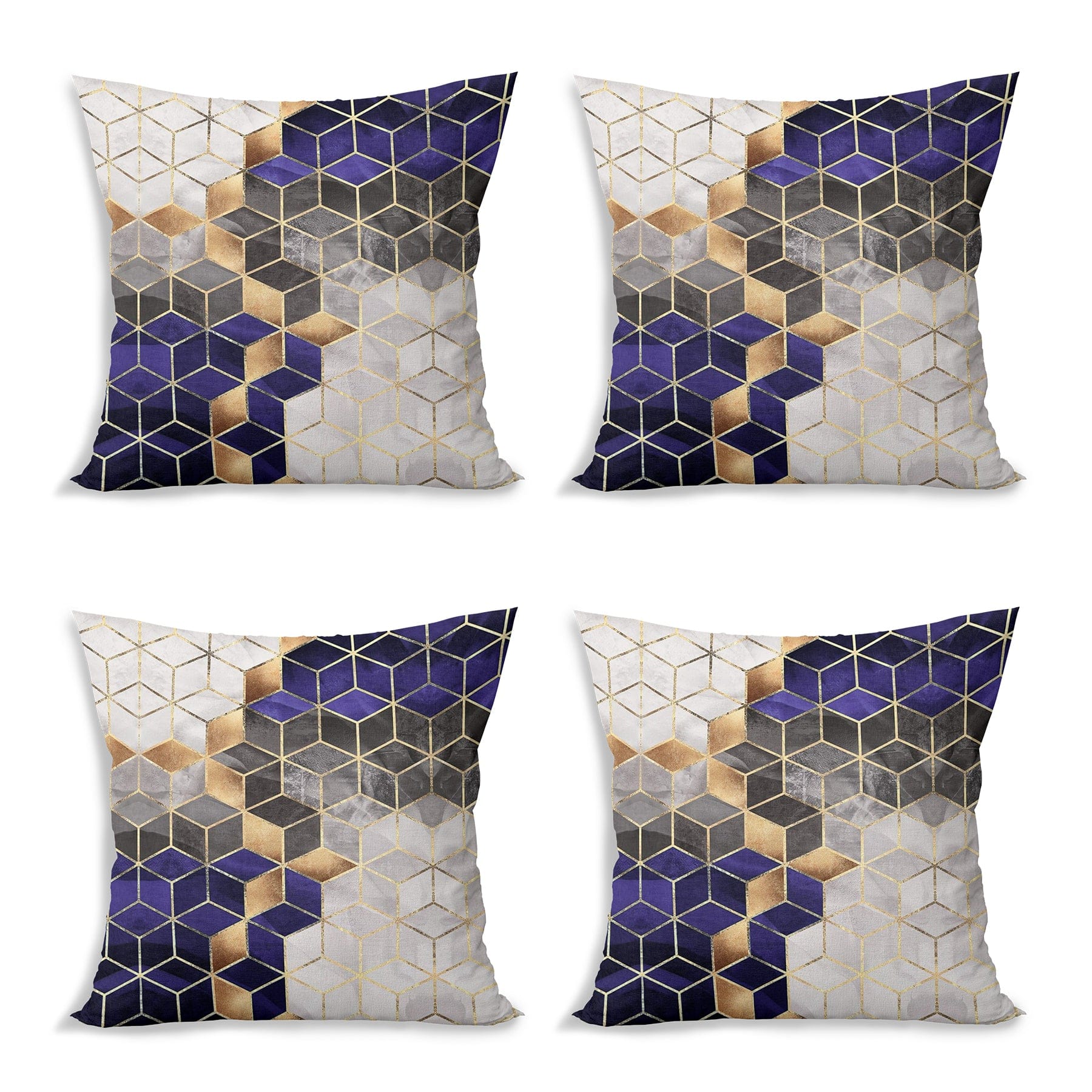 Set di 4 federe per cuscini decorativi Devin RKYK467 Multicolore, 43 x 43 cm