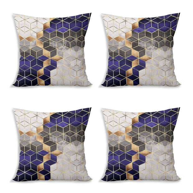 Set di 4 federe per cuscini decorativi Devin RKYK467 Multicolore, 43 x 43 cm
