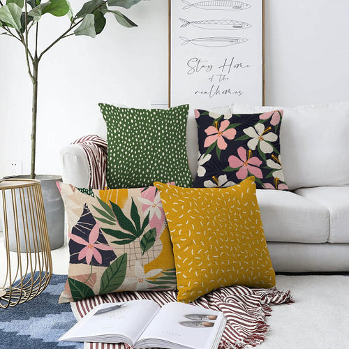 Set di 4 federe per cuscini decorativi Dicle RKYK348 Multicolore, 43 x 43 cm