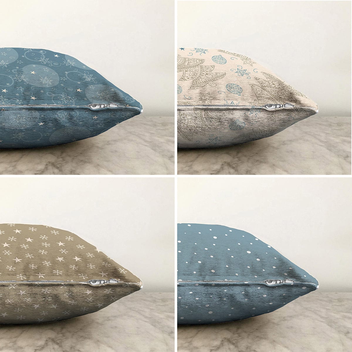 Set di 4 federe per cuscini decorativi Dicle RKYK350 Multicolore, 43 x 43 cm (1)