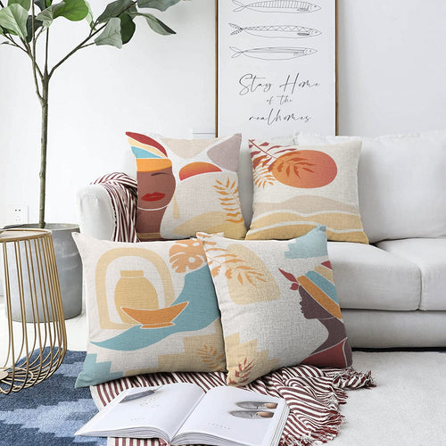 Set di 4 federe per cuscini decorativi Dicle RKYK352 Multicolore, 43 x 43 cm
