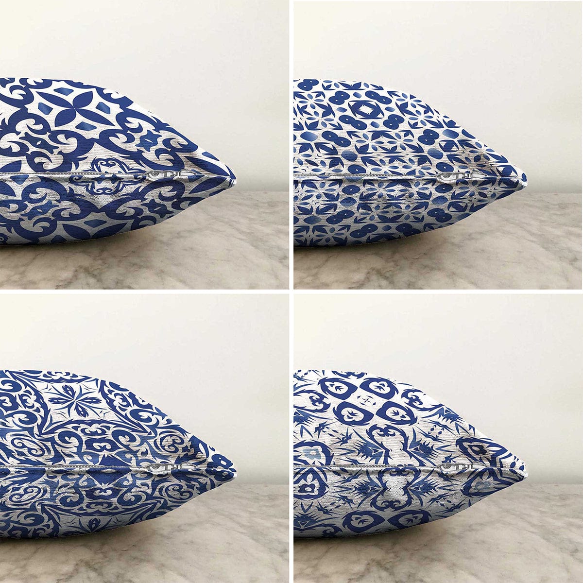Hillkar Global Set di 4 federe per cuscini decorativi Dicle RKYK356 Multicolore, 43 x 43 cm