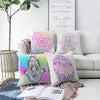Set di 4 federe per cuscini decorativi Ebru RKYK178 Multicolore, 43 x 43 cm