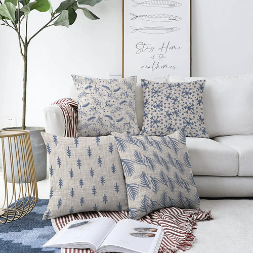 Set di 4 federe per cuscini decorativi Ebru RKYK208 Multicolore, 43 x 43 cm