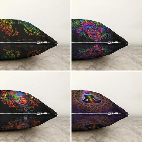 Set di 4 federe per cuscini decorativi Ece RKYK176 Multicolore, 43 x 43 cm (1)