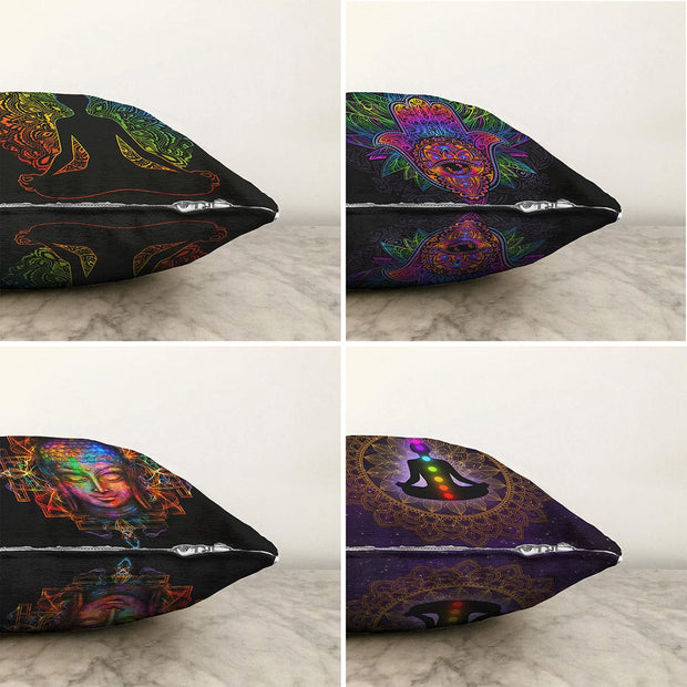 Set di 4 federe per cuscini decorativi Ece RKYK176 Multicolore, 43 x 43 cm (1)