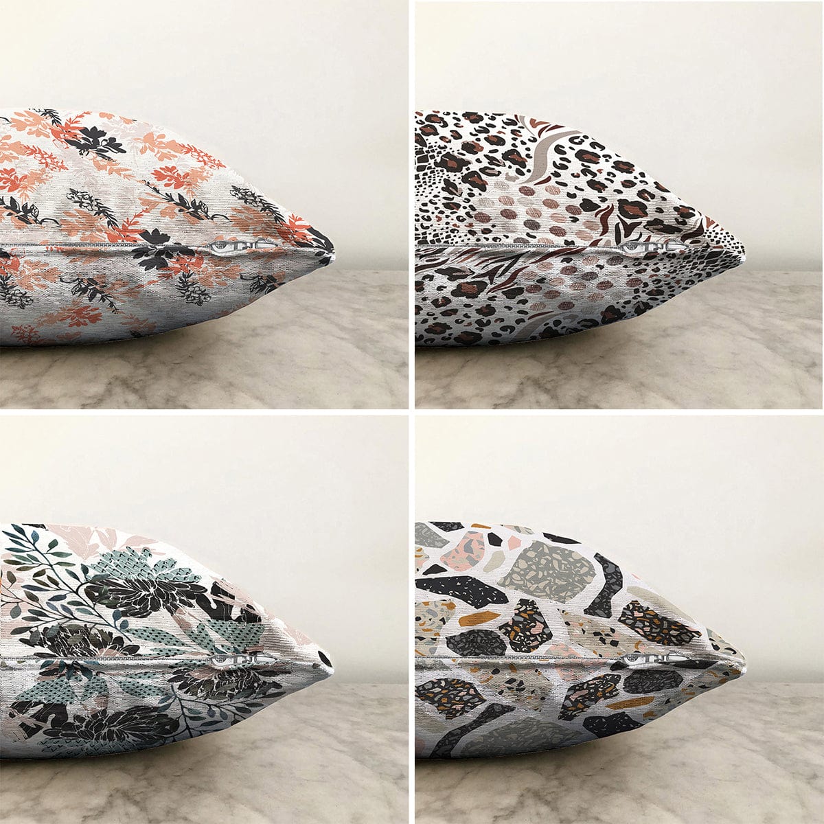 Set di 4 federe per cuscini decorativi Ece RKYK191 Multicolore, 43 x 43 cm (1)