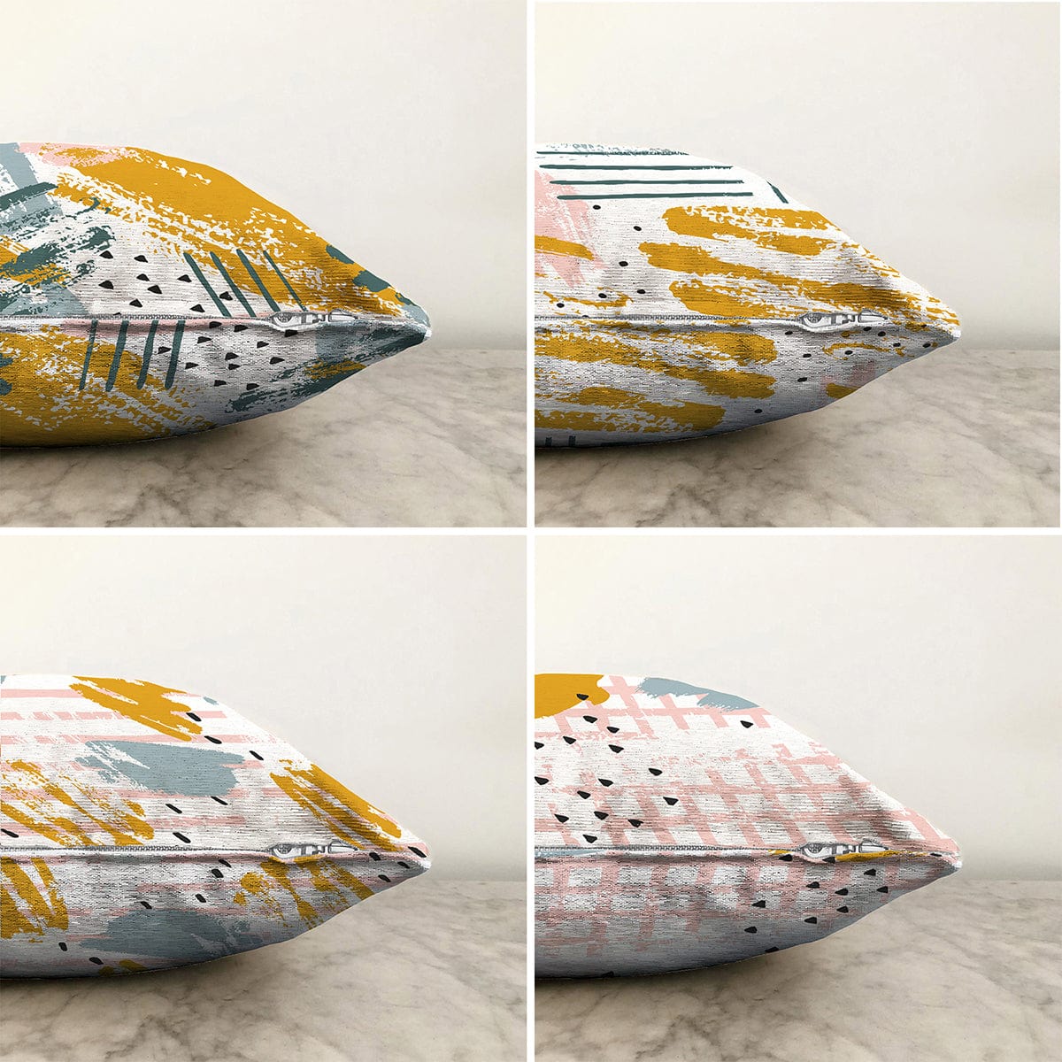 Set di 4 federe per cuscini decorativi Ece RKYK192 Multicolore, 43 x 43 cm (1)