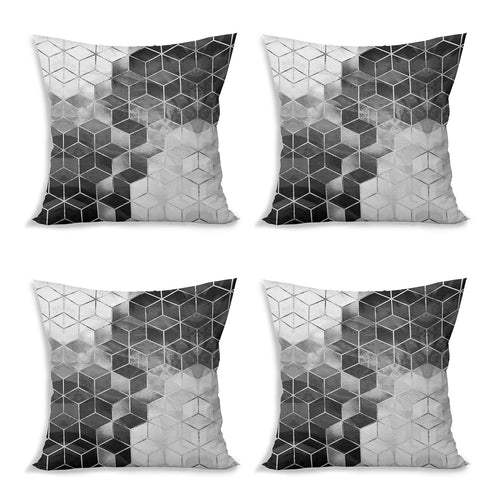 Set di 4 federe per cuscini decorativi Eda RKYK475 Multicolore, 43 x 43 cm
