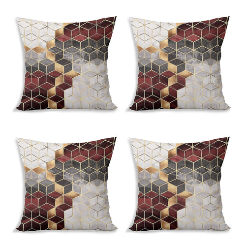 Set di 4 federe per cuscini decorativi Eda RKYK476 Multicolore, 43 x 43 cm