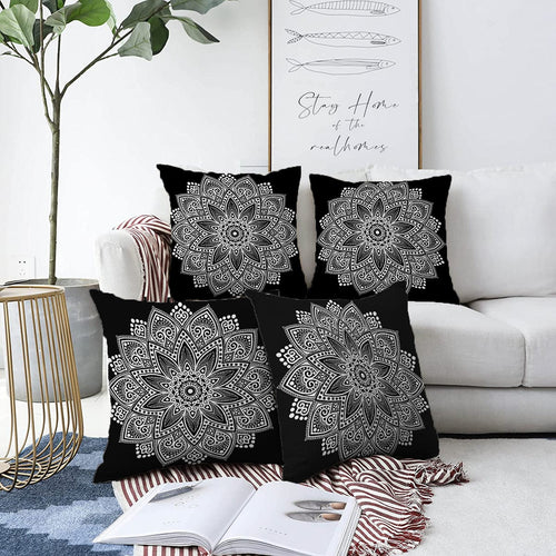 Set di 4 federe per cuscini decorativi Elif RKYK182 Multicolore, 43 x 43 cm
