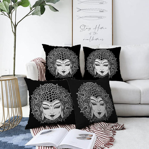 Set di 4 federe per cuscini decorativi Elif RKYK183 Multicolore, 43 x 43 cm