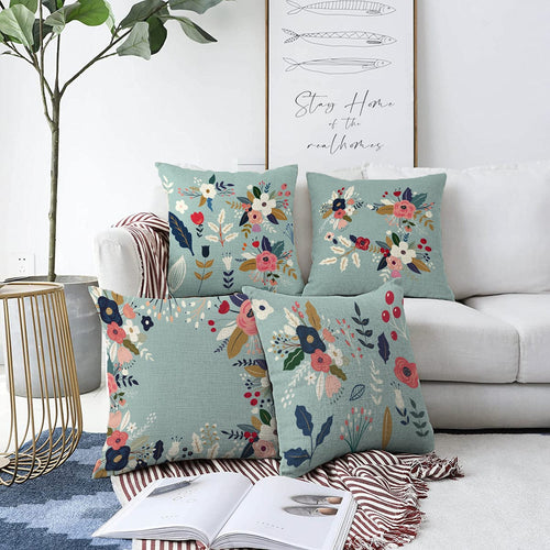 Set di 4 federe per cuscini decorativi Elif RKYK358 Multicolore, 43 x 43 cm