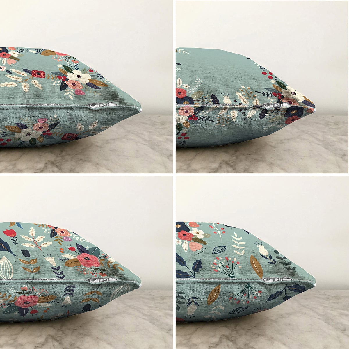Set di 4 federe per cuscini decorativi Elif RKYK358 Multicolore, 43 x 43 cm (1)