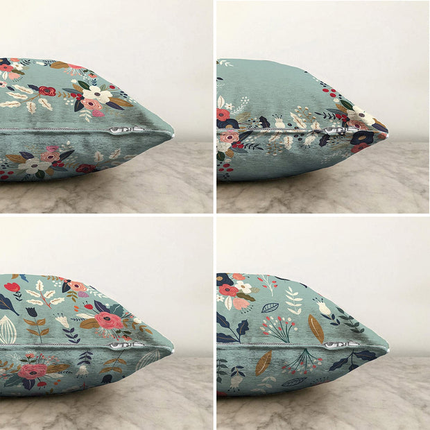 Set di 4 federe per cuscini decorativi Elif RKYK358 Multicolore, 43 x 43 cm (1)