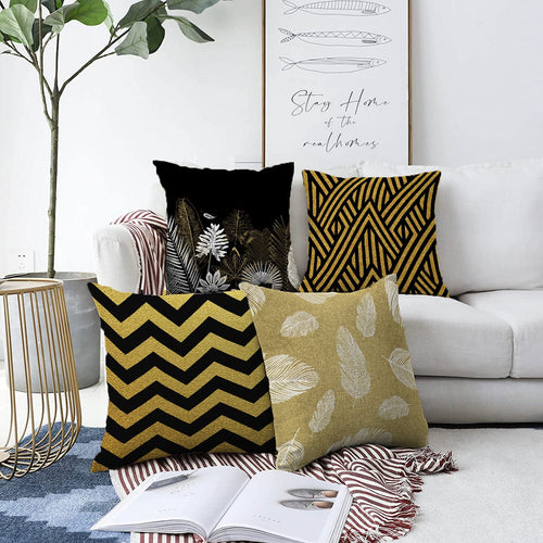 Set di 4 federe per cuscini decorativi Emir RKYK359 Multicolore, 43 x 43 cm