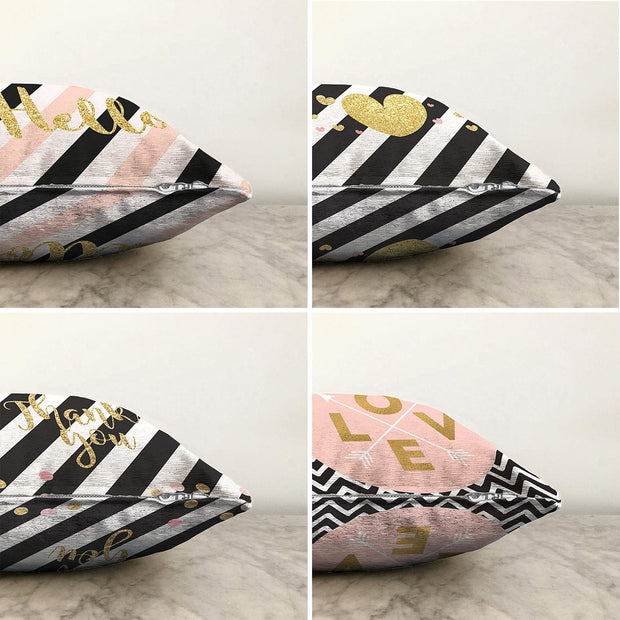 Set di 4 federe per cuscini decorativi Emir RKYK360 Multicolore, 43 x 43 cm (1)