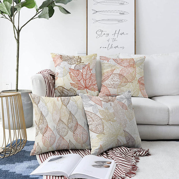 Set di 4 federe per cuscini decorativi Esme RKYK252 Multicolore, 43 x 43 cm