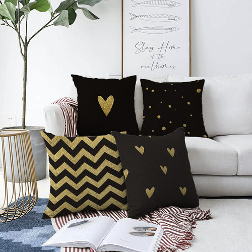 Set di 4 federe per cuscini decorativi Esme RKYK254 Multicolore, 43 x 43 cm