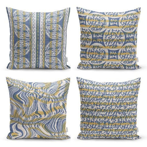 Set di 4 federe per cuscini decorativi Farah RKYK65 Multicolore, 43 x 43 cm