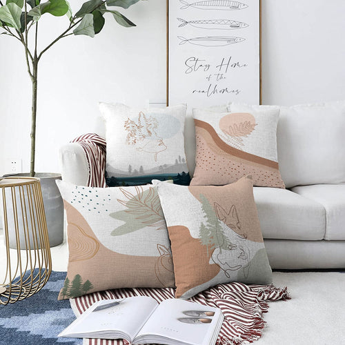 Set di 4 federe per cuscini decorativi Ferhat RKYK311 Multicolore, 43 x 43 cm