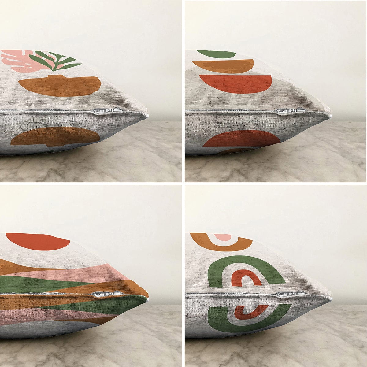 Set di 4 federe per cuscini decorativi Ferhat RKYK314 Multicolore, 43 x 43 cm (1)