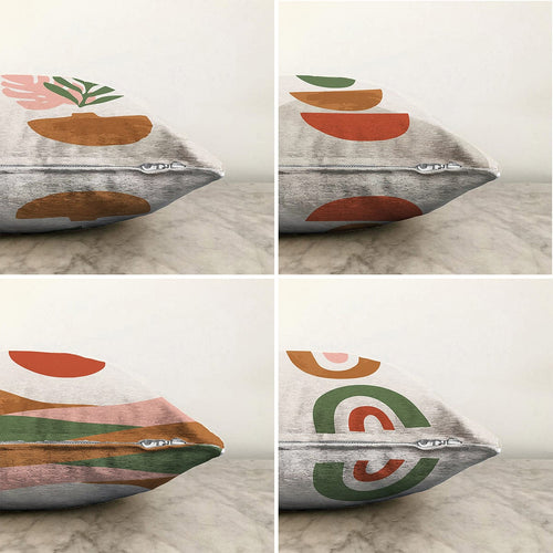 Set di 4 federe per cuscini decorativi Ferhat RKYK314 Multicolore, 43 x 43 cm (1)