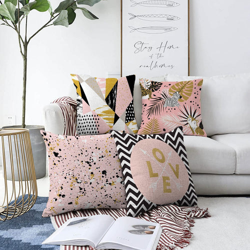 Set di 4 federe per cuscini decorativi Gulgun RKYK365 Multicolore, 43 x 43 cm