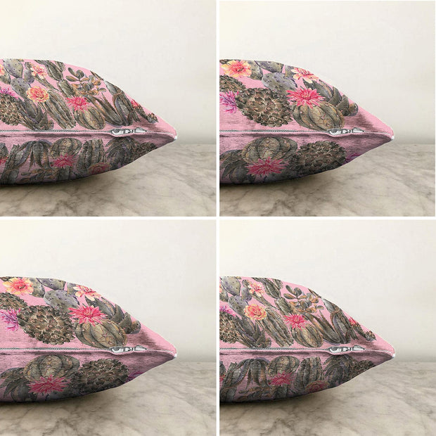 Set di 4 federe per cuscini decorativi Guven RKYK428 Multicolore, 43 x 43 cm (1)
