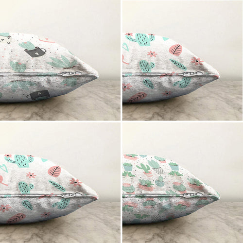 Set di 4 federe per cuscini decorativi Guven RKYK429 Multicolore, 43 x 43 cm (1)