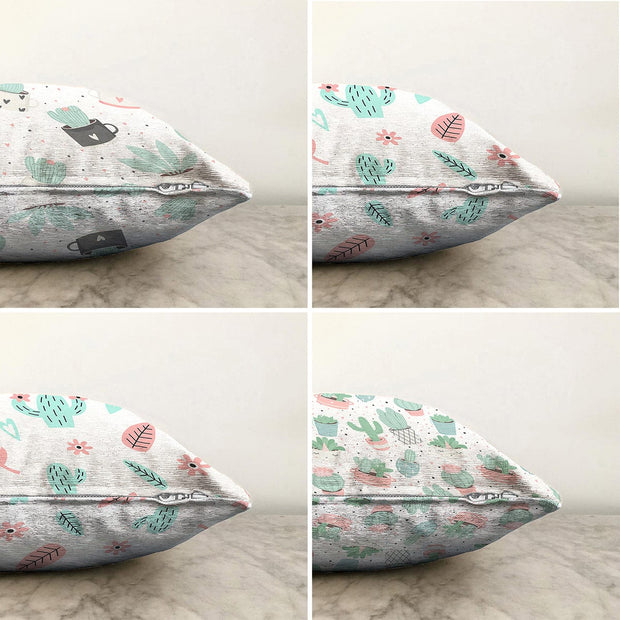 Set di 4 federe per cuscini decorativi Guven RKYK429 Multicolore, 43 x 43 cm (1)