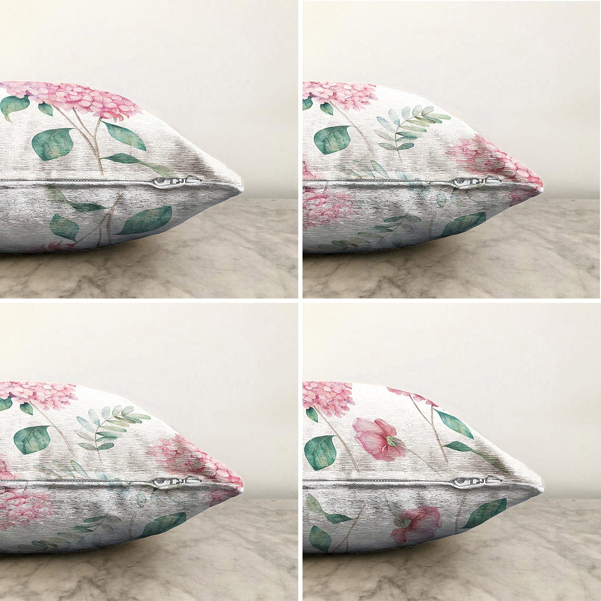 Set di 4 federe per cuscini decorativi Guven RKYK432 Multicolore, 43 x 43 cm (1)
