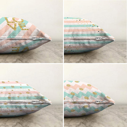 Set di 4 federe per cuscini decorativi Guven RKYK434 Multicolore, 43 x 43 cm (1)