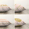 Set di 4 federe per cuscini decorativi Guven RKYK435 Multicolore, 43 x 43 cm (1)