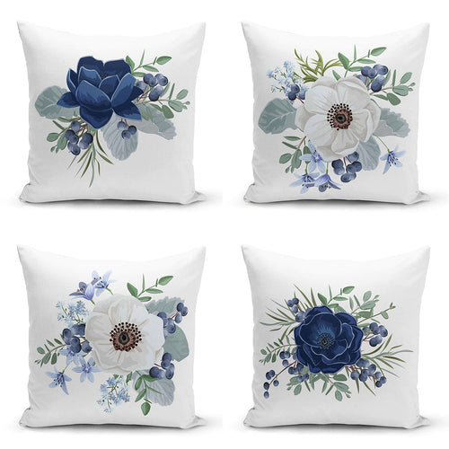 Set di 4 federe per cuscini decorativi Hande RKYK20 Multicolore, 43 x 43 cm