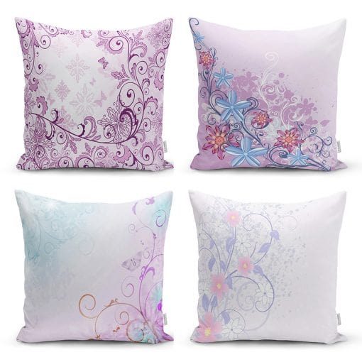 Set di 4 federe per cuscini decorativi Hatice RKYK92 Multicolore, 43 x 43 cm
