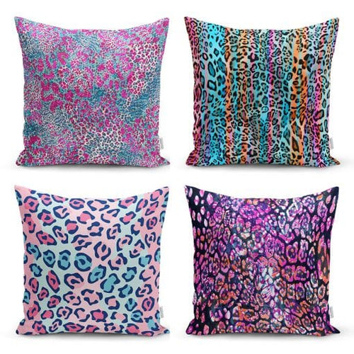 Set di 4 federe per cuscini decorativi Hatice RKYK94 Multicolore, 43 x 43 cm