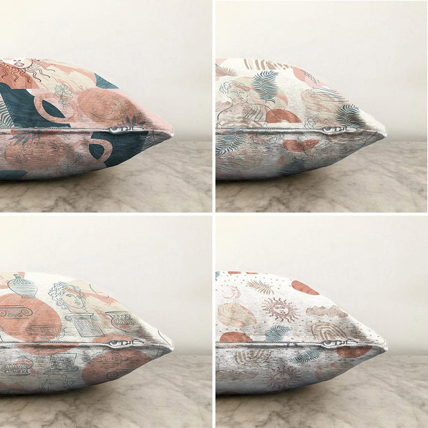 Set di 4 federe per cuscini decorativi Hazal RKYK327 Multicolore, 43 x 43 cm (1)