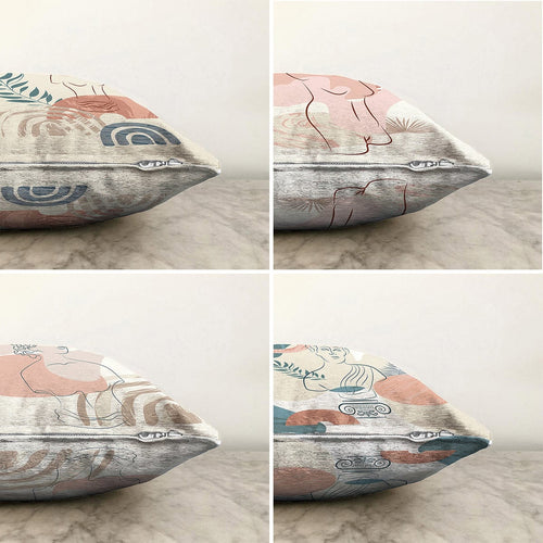 Set di 4 federe per cuscini decorativi Hazal RKYK329 Multicolore, 43 x 43 cm (1)