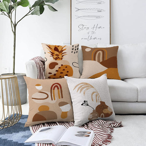 Set di 4 federe per cuscini decorativi Hazal RKYK332 Multicolore, 43 x 43 cm