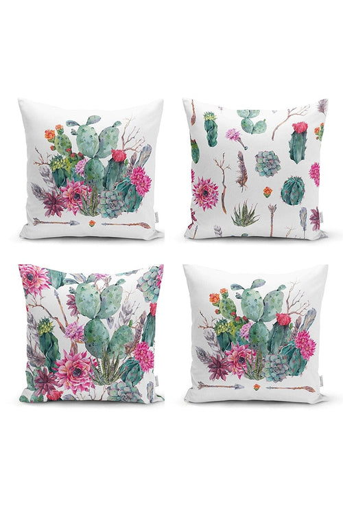 Set di 4 federe per cuscini decorativi Hulya RKYK5 Multicolore, 43 x 43 cm