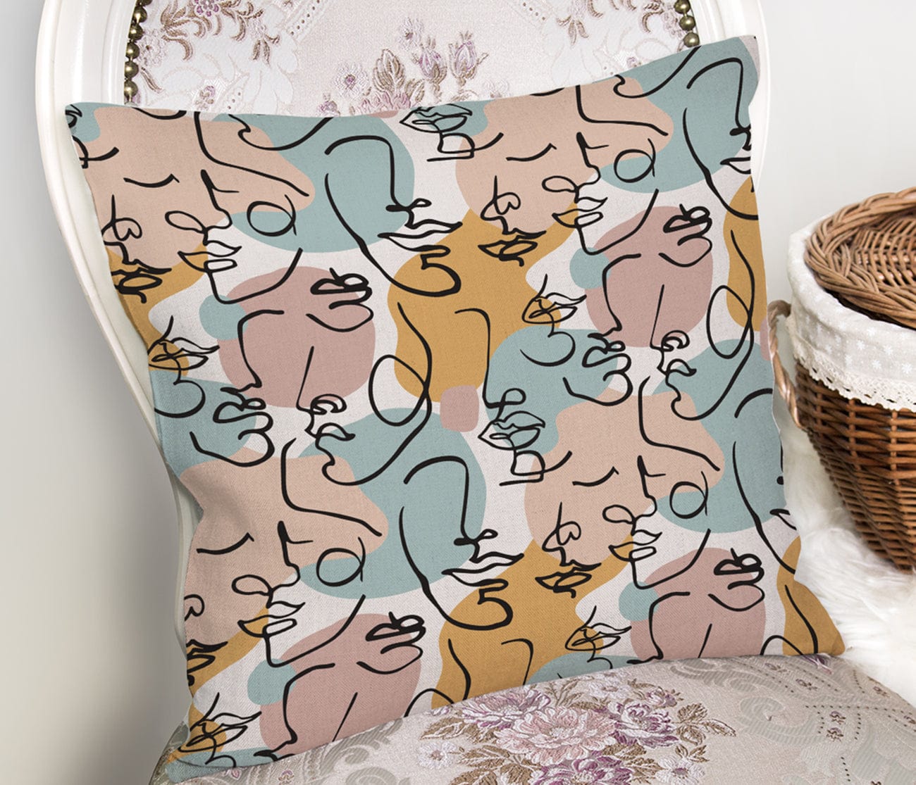 Set di 4 federe per cuscini decorativi Irem RKYK57 Multicolore, 43 x 43 cm (5)