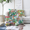 Set di 4 federe per cuscini decorativi Kader RKYK391 Multicolore, 43 x 43 cm
