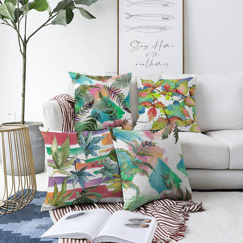 Set di 4 federe per cuscini decorativi Kader RKYK391 Multicolore, 43 x 43 cm