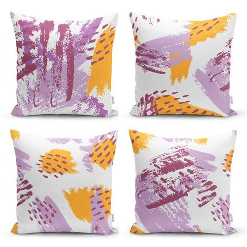 Set di 4 federe per cuscini decorativi Leyla RKYK73 Multicolore, 43 x 43 cm