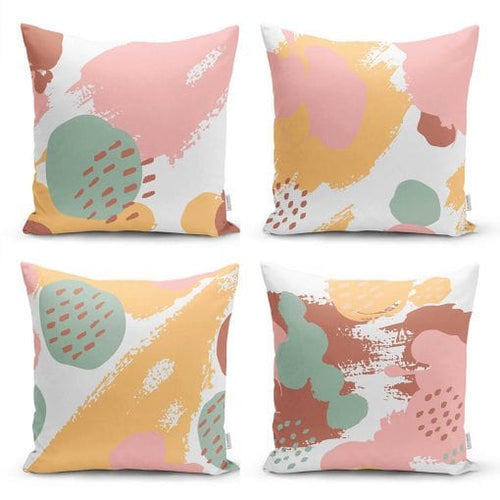 Set di 4 federe per cuscini decorativi Leyla RKYK74 Multicolore, 43 x 43 cm